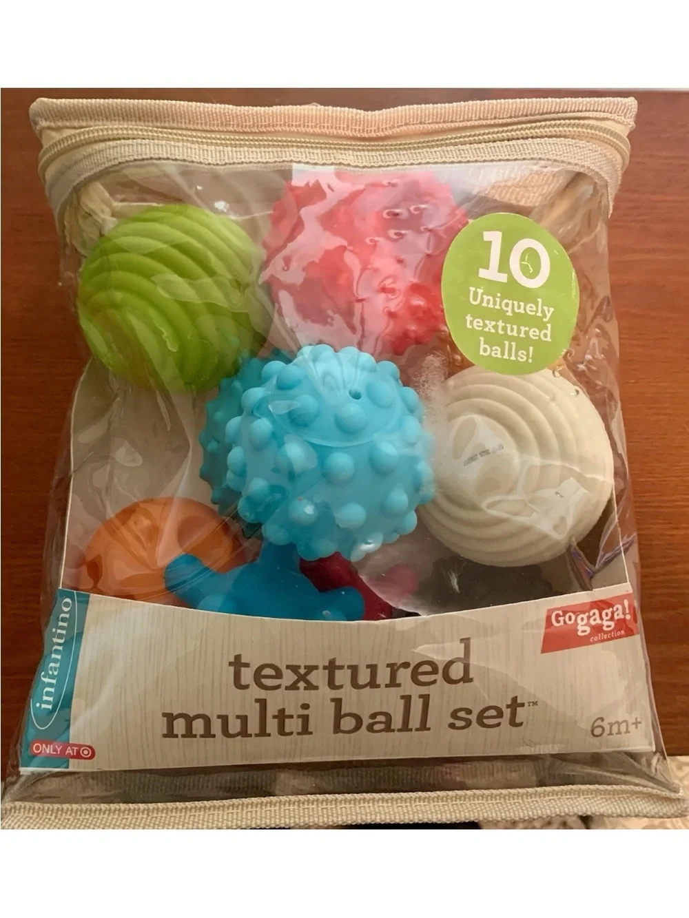Infantino multi textured balls 10 piece set with bag